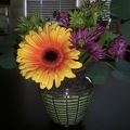 Flowers in handmade vase