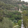 Overlooking the aqueducts and entrance to Parc Guell
