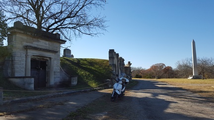 Scooter at Topeka Cemetery