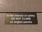 Warning: Only Climb Straight Panels
